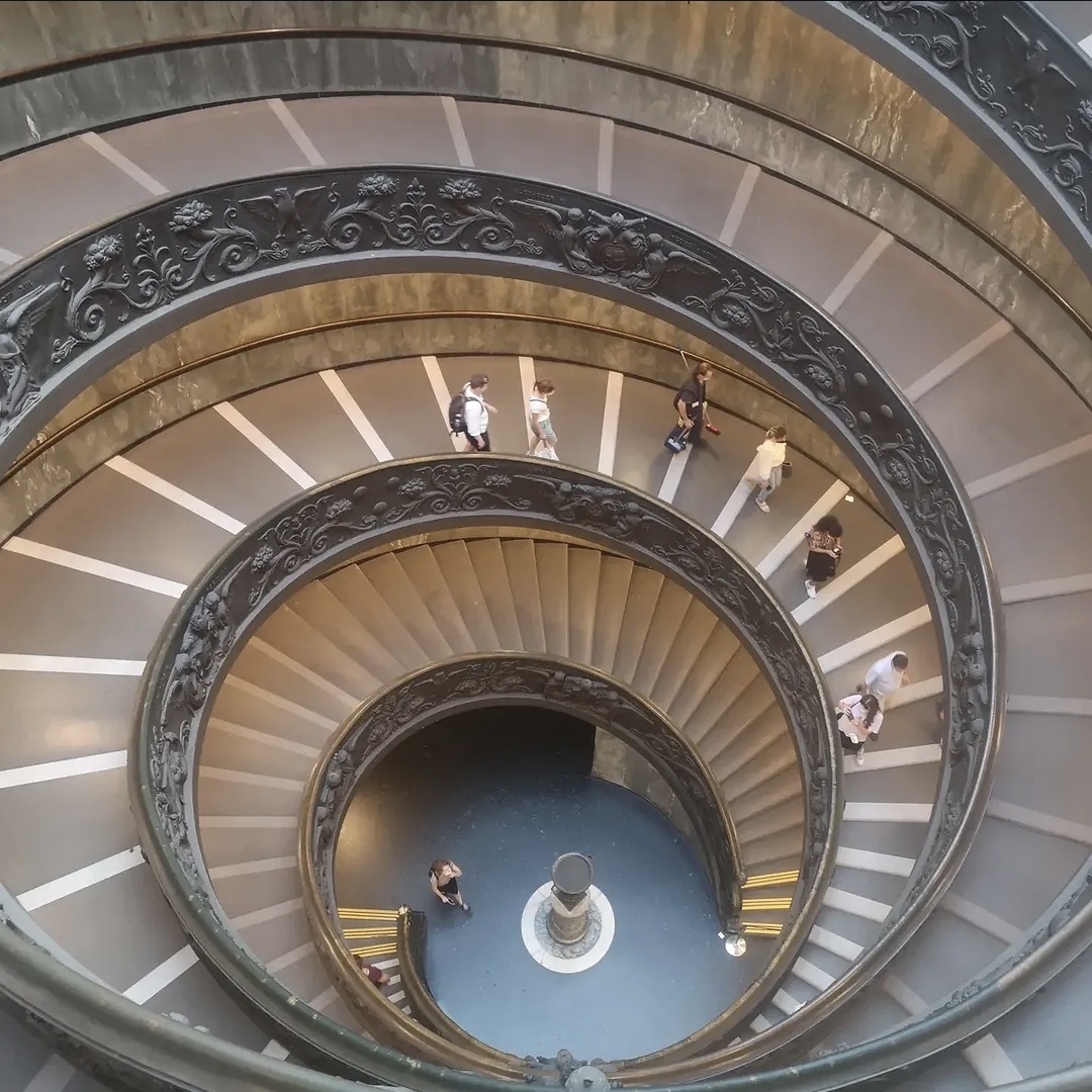 Musei Vaticani Spiral Staircase Rome Italy