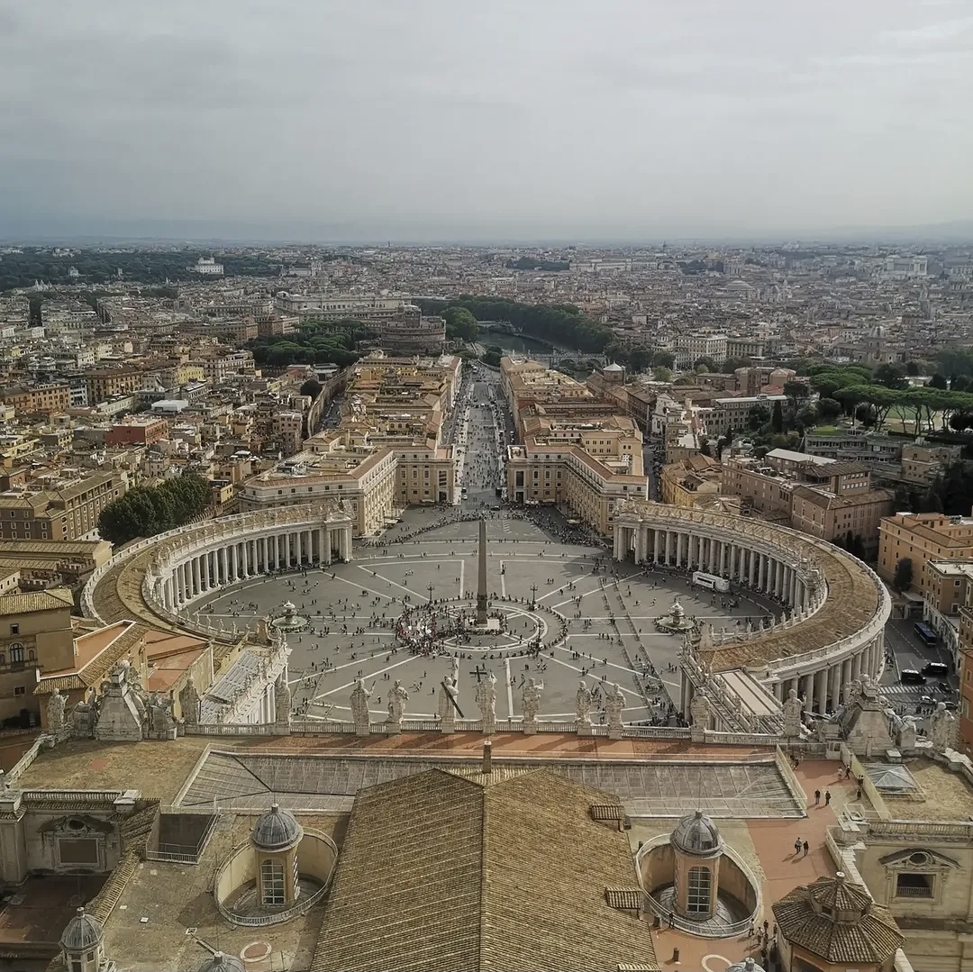 Piazza San Pietro Vatican Rome aerial view Italy