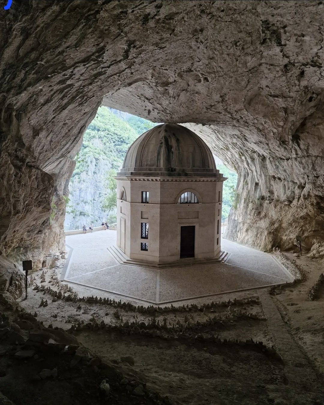 Tempio del Valadier a Genga Le Marche Italy